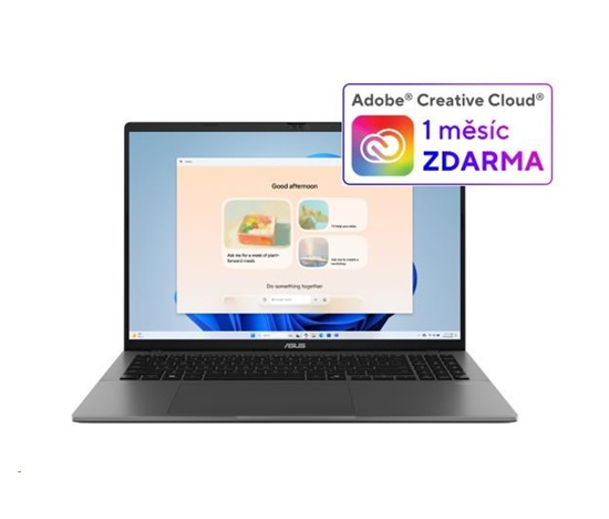 ASUS NTB Vivobook S16 (S3607VA-RP107W), Core 5 210H, 16" 1920x1200, 16GB, 512GB SSD, UHD, W11 Home, Matte Gray
