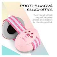 LAMAX BabyMuffs1 Pink - protihluková dětská sluchátka