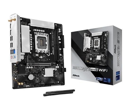 ASRock MB Sc LGA1851 H810M-X Gen5 WiFi, Intel H810, 2xDDR5, 1xDP, 1xHDMI, WiFi, mATX