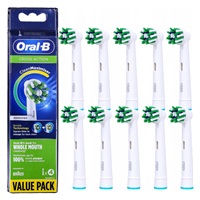 Oral-B Cross Action, náhradní hlavice 10 ks, bílé, oscilačně-rotační technologie, efektivní odstranění plaku