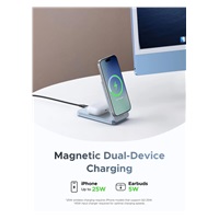 UGREEN magnetická bezdrátová nabíječka 2v1 MagFlow Qi2.2, 25W