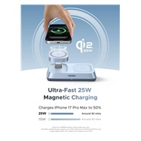 UGREEN magnetická bezdrátová nabíječka 3v1 MagFlow Qi2.2, 25W