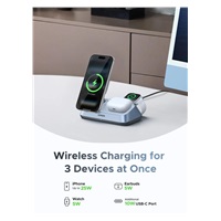 UGREEN magnetická bezdrátová nabíječka 3v1 MagFlow Qi2.2, 25W