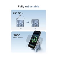 UGREEN magnetická bezdrátová nabíječka 2v1 MagFlow Qi2.2, 25W, MagSafe, raketa