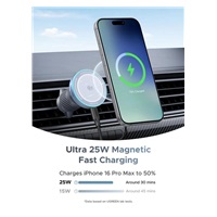 UGREEN magnetická bezdrátová nabíječka do auta MagFlow Qi2 25W