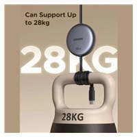 UGREEN navíjecí kabel USB-C, 1m, stříbrná