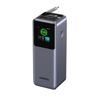 UGREEN powerbanka s rychlým nabíjením 20000mAh 3-port s displejem a zatahovacím kabelem