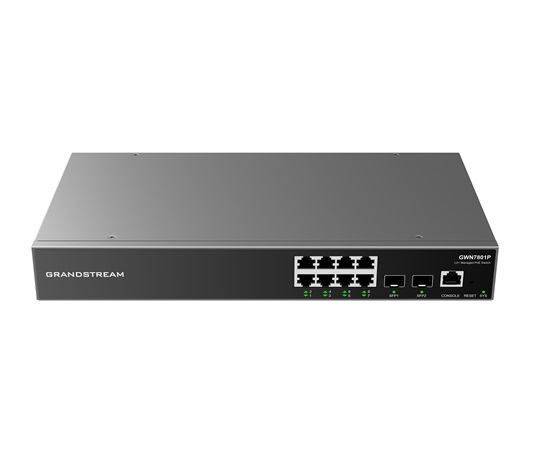Grandstream GWN7801P Layer 2+ Managed Network PoE Switch  8 portů / 2 SFP