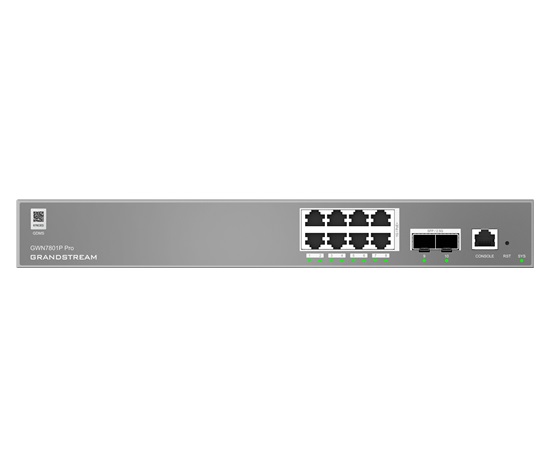 Grandstream GWN7801P Pro Layer 2++ Managed Network switch, 8x Gb RJ45 PoE