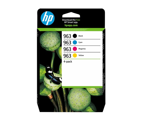 BAZAR - HP 963 CMYK Original Ink Cartridge 4-Pack (700 / 700 / 700 / 1,000 pages) - rozbaleno