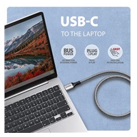 AXAGON ADE-CM20, USB-C Gigabit Ethernet adaptér s integrovaným síťovým CAT6 kabelem RJ-45 (2m)
