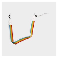 Polaroid Camera Strap Flat Rainbow White