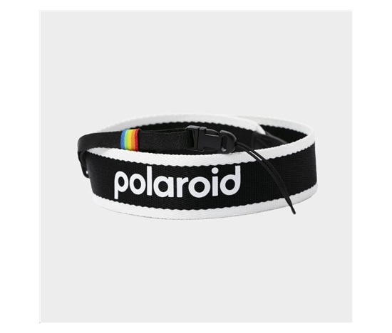 Polaroid Camera Strap Flat Black & White