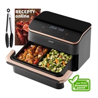 Cosori Dual Blaze TwinFry chytrá horkovzdušná fritéza 10 L, keramika, černá