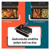 Cosori Dual Blaze TwinFry chytrá horkovzdušná fritéza 10 L, keramika, černá