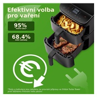 Cosori Turbo Tower horkovzdušná fritéza 10,8 L, keramika, černá