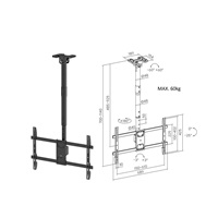 Držák Tv na strop Fiber Mounts FM112