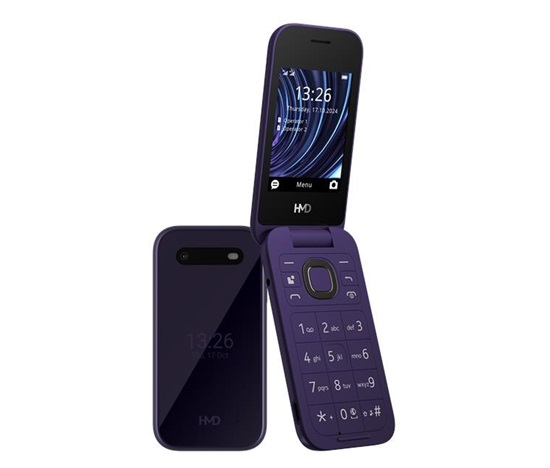 BAZAR - HMD Nokia 2660 Flip Dual SIM, 4G, fialová (2025), (CZ, SK, HU) - rozbaleno, použito