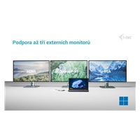 i-tec USB-C Metal Nano 3x Display (DP, HDMI and VGA) Docking Station, PD 100 W