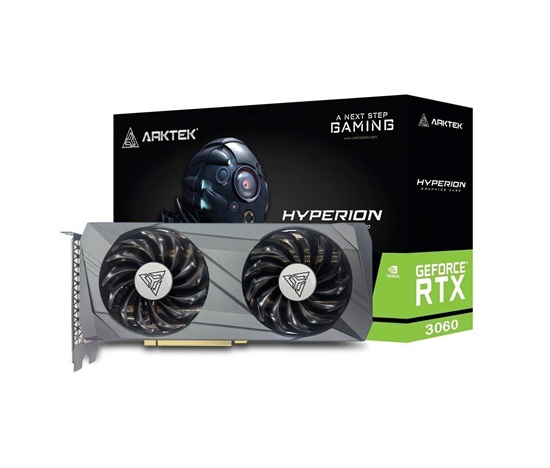 ARKTEK VGA NVIDIA GeForce RTX 3060 Hyperion 12GB V4, RTX 3060, 12GB GDDR6, 3xDP, 1xHDMI