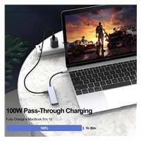 PremiumCord Adaptér USB-C na 4K@60Hz HDMI + 10G USB3.2 A + 10G 2x USB-C + PD