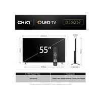 CHiQ U55QST TV 55", UHD, QLED, ultratenká, Google TV, DLG 120 Hz,- demo z výstavy