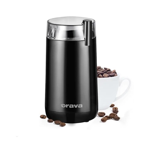 Orava KM-803 mlýnek na kávu, 180 W, nůž z ušlechtilé oceli, objem 45g, bezpečnostní pojistka, černá