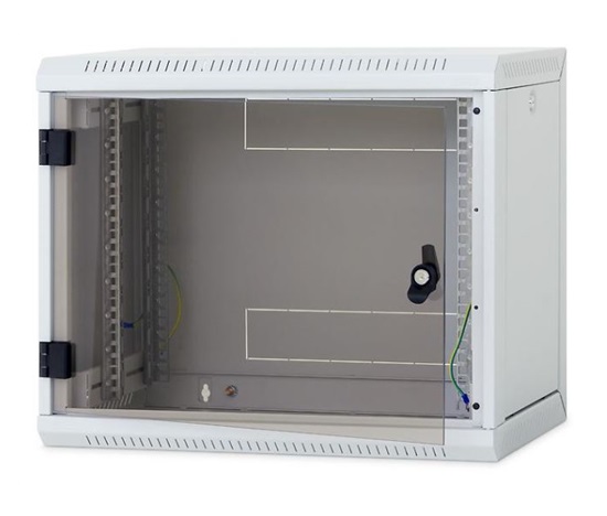 BAZAR - TRITON 19" jednodílný rozvaděč 12U/500mm, odnímatelné boční kryty, černý - rozbité sklo