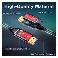 BAZAR - PREMIUMCORD Ultra High Speed HDMI 2.1 optický fiber kabel 8K@60Hz, zlacené 15m - Poškozený obal (Komplet)