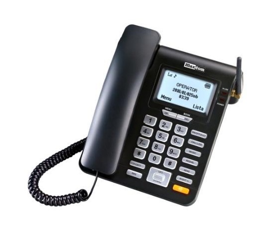 BAZAR - MaxCom MM28DHS, stolní GSM telefon, černá - Po opravě (Komplet)