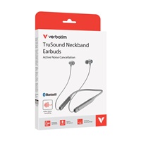 VERBATIM sluchátka TruSound ANC, Bezdrátová, BT, šedá