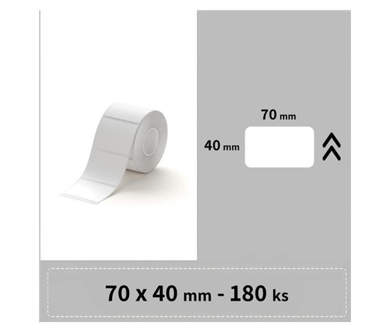 BAZAR - Niimbot štítky RP 70x40mm 180ks Bílé pro B3S - Poškozený obal (Komplet)