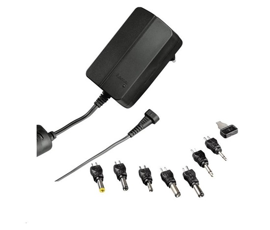 Hama univerzálny sieťový napájací zdroj 12 V/2250 mA, nastaviteľný, 7 konektorov