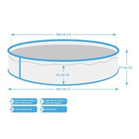Marimex Orlando bazén 3,66x0,91 m s příslušenstvím - motiv RATAN