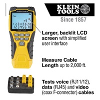 KLEIN TOOLS - VDV Scout® Pro 3 Tester Kit - 5x RJ45, 5x F-konektor EU P/N