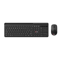 BAZAR - C-TECH klávesnice s myší WLKMC-05B, Bezdrátový set 2.4GHz, CZ, Černá, poškozený obal