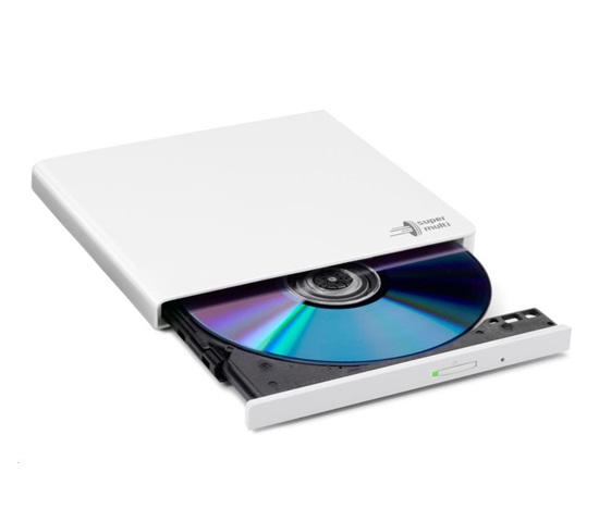 BAZAR - HITACHI LG - externí mechanika DVD-W/CD-RW/DVD±R/±RW/RAM GP57EW40, Slim, White, box+SW - Poškozený obal (Komplet
