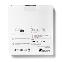 BAZAR - HITACHI LG - externí mechanika DVD-W/CD-RW/DVD±R/±RW/RAM GP57EW40, Slim, White, box+SW - Poškozený obal (Komplet