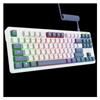 TRUST Herní klávesnice GXT 872, Mechanická, USB, bílá