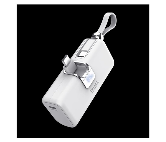 TRUST powerbanka PACTO 5000 PD POCKET, bílá