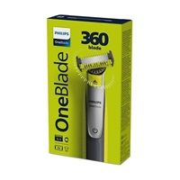 Philips OneBlade 360 QP2834/23 zastřihovač na tvář a tělo, voděodolný, 2 nástavce, akumulátorový provoz
