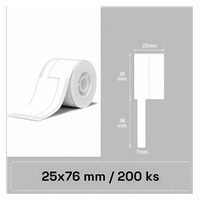 Niimbot štítky na kabely T 25x76mm 100ks Bílé pro B21, B21S, B3, B1S