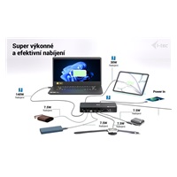i-tec Thunderbolt 5 Triple Display Docking Station, M.2 slot, 6x USB, 2.5 GLAN, PD 140W