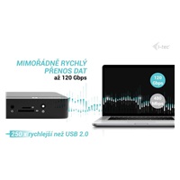 i-tec Thunderbolt 5 Triple Display Docking Station, M.2 slot, 6x USB, 2.5 GLAN, PD 140W