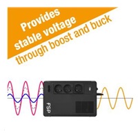 BAZAR - Fortron UPS FSP ECO 800 FR, 800 VA / 480 W, USB, RJ45, line interactive, poškozený obal