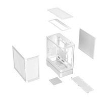 ASUS case PRIME AP304 TG ARGB WHITE, ATX, Průhledná bočnice, 4x120mm ARGB, bílá