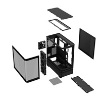 ASUS case PRIME AP304 TG ARGB BLACK, ATX, Průhledná bočnice, 4x120mm ARGB, černá