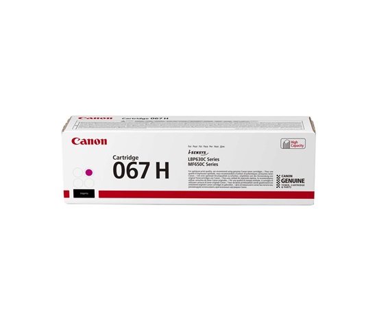 Canon TONER 067H purpurová pro i-SENSYS LBP631Cw, LBP633Cdw, MF651Cw, MF655Cdw, MF657Cdw (2350 str.)