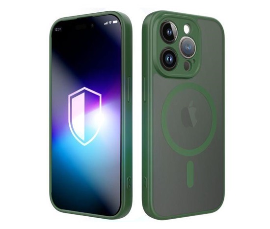 3mk ochranný kryt Misty MagCase Green pro Apple iPhone 14 Pro
