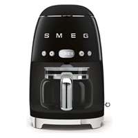 Smeg Retro Style DCF02BLEU překapávač kávy černý, 10 šálků, 1,25 l, automatický start, keep warm